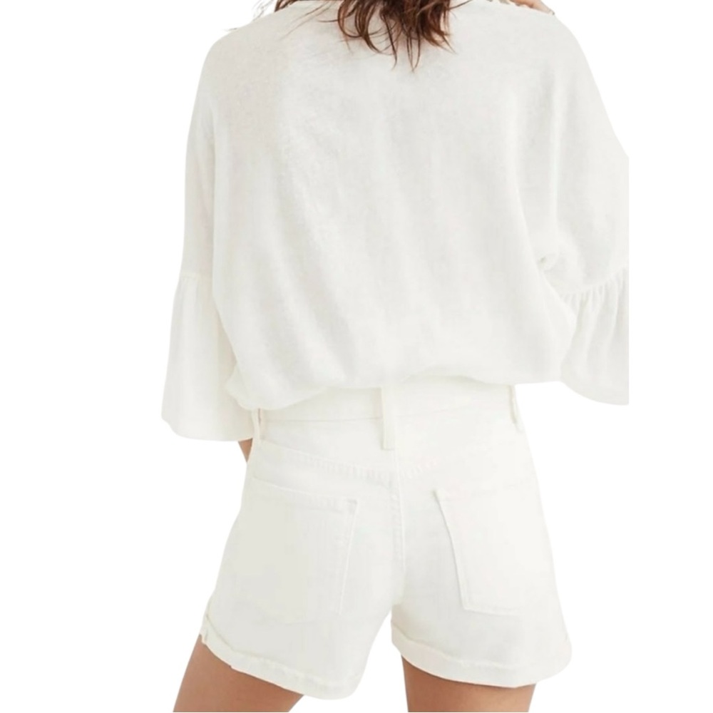 MADEWELL High-Rise Skinny Denim Shorts in White Size 30T (TALL) - Picture 4 of 12